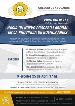 HACIA UN NUEVO PROCESO LABORAL EN LA PROVINCIA DE BUENOS AIRES